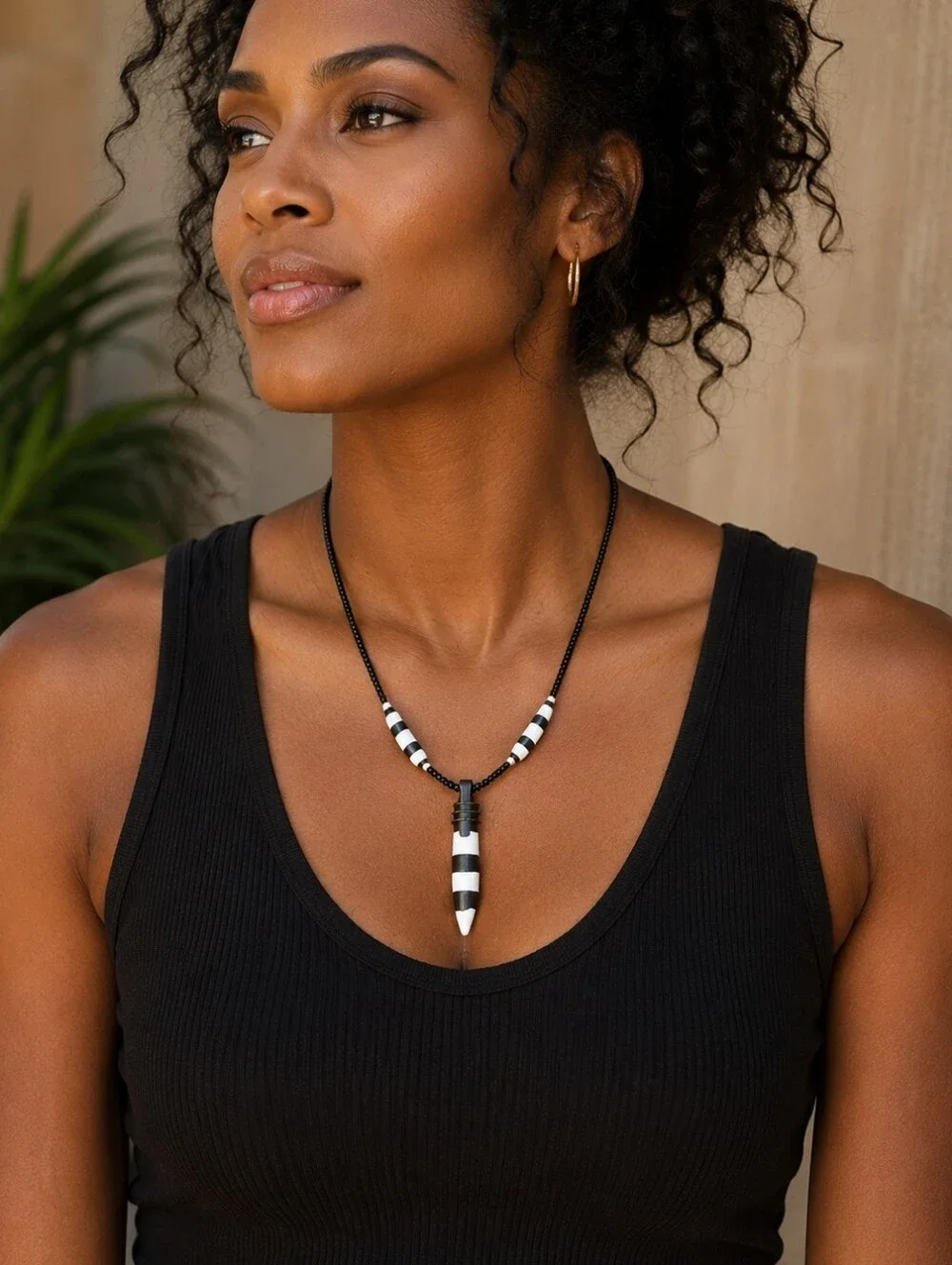 Handmade in Kenya Camel Bone Pendant Necklace - Unisex
